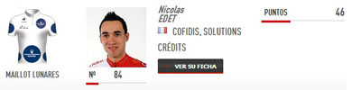 Nicolas Edet, winnaar van de bergtrui Vuelta 2013